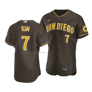 Camiseta Beisbol Hombre San Diego Padres Ha Seong Kim Autentico Road Marron