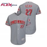 Camiseta Beisbol Hombre Cincinnati Reds Matt Kemp 150th Aniversario Road Flex Base Gris