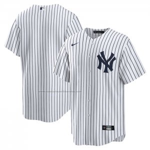 Camiseta Beisbol Hombre New York Yankees Primera Replica Blanco