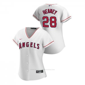 Camiseta Beisbol Mujer Los Angeles Angels Andrew Heaney 2020 Replica Primera Blanco