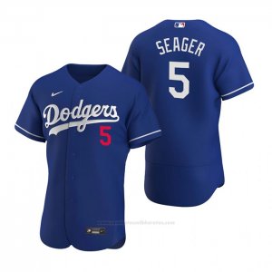 Camiseta Beisbol Hombre Los Angeles Dodgers Corey Seager Autentico 2020 Alterno Azul