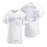 Camiseta Beisbol Hombre Washington Nationals Jackie Robinson Award Collection Retired Number Blanco