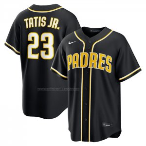 Camiseta Beisbol Hombre San Diego Padres Fernando Tatis Jr Fashion Replica Negro