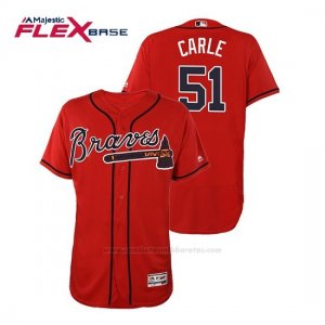Camiseta Beisbol Hombre Atlanta Braves Shane Carle Flex Base Autentico Collezione Alternato 2019 Rojo
