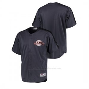 Camiseta Beisbol Hombre San Francisco Giants Button-Down Stitches Hot Corner Charcoal