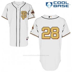 Camiseta Beisbol Hombre San Francisco Giants Buster Posey 28 Crema Cool Base