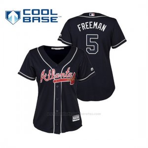 Camiseta Beisbol Mujer Atlanta Braves Freddie Freeman Cool Base Majestic Alternato 2019 Azul