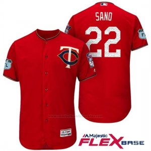Camiseta Beisbol Hombre Minnesota Twins Miguel Sano Scarlet 2017 Entrenamiento de Primavera Flex Base Jugador