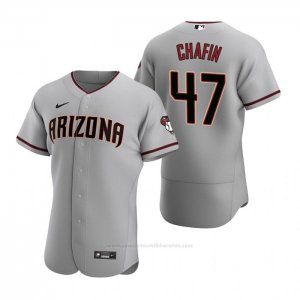 Camiseta Beisbol Hombre Arizona Diamondbacks Andrew Chafin Autentico 2020 Road Gris