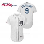 Camiseta Beisbol Hombre Detroit Tigers Nick Castellanos 150th Aniversario Patch Flex Base Blanco