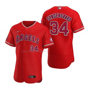 Camiseta Beisbol Hombre Los Angeles Angels Noah Syndergaard Autentico Rojo