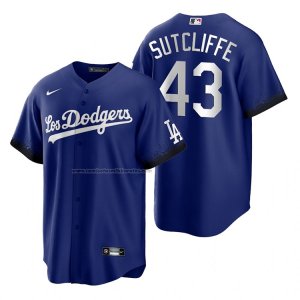 Camiseta Beisbol Hombre Los Angeles Dodgers Rick Sutcliffe 2021 City Connect Replica Azul