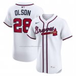 Camiseta Beisbol Hombre Atlanta Braves Matt Olson Home Elite Blanco