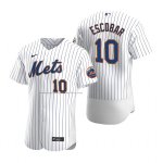 Camiseta Beisbol Hombre New York Mets Eduardo Escobar Autentico Primera Blanco