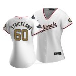 Camiseta Beisbol Mujer Washington Nationals Hunter Strickland 2020 Gold Program Replica Blanco