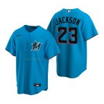 Camiseta Beisbol Hombre Miami Marlins Alex Jackson Replica Alterno Azul