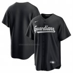 Camiseta Beisbol Hombre Cleveland Guardians Lights Out Replica Negro