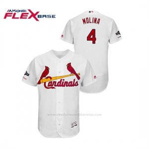 Camiseta Beisbol Hombre St. Louis Cardinals Yadier Molina 2019 Postseason Flex Base Blanco