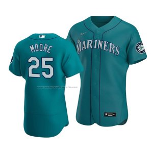 Camiseta Beisbol Hombre Seattle Mariners Dylan Moore Autentico Alterno Verde