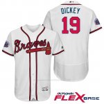 Camiseta Beisbol Hombre Atlanta Braves 19 R.A. Dickey Blanco 2017 All Star Flex Base