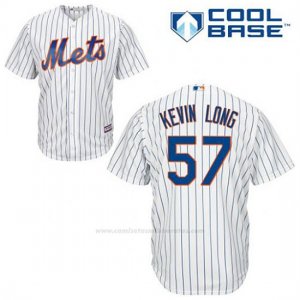 Camiseta Beisbol Hombre New York Mets Kevin Long 57 Blanco 1ª Cool Base