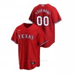 Camiseta Beisbol Hombre Texas Rangers Personalizada 2020 Replica Alterno Rojo