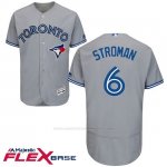 Camiseta Beisbol Hombre Toronto Blue Jays Marcus Stroman Gris Flex Base Autentico Coleccion