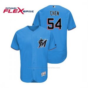 Camiseta Beisbol Hombre Miami Marlins Wei Yin Chen Flex Base Autentico Collection Alternato 2019 Azul