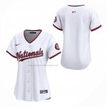 Camiseta Beisbol Mujer Washington Nationals Primera Limited Blanco