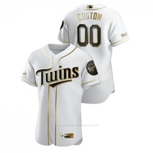 Camiseta Beisbol Hombre Minnesota Twins Personalizada Golden Edition Authentic Blanco