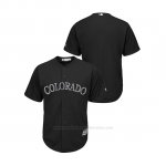 Camiseta Beisbol Hombre Colorado Rockies 2019 Players Weekend Replica Negro