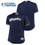 Camiseta Beisbol Hombre Milwaukee Brewers Cool Base Big & Tall Team Azul