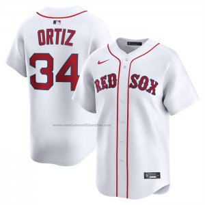 Camiseta Beisbol Hombre Boston Red Sox David Ortiz Primera Limited Blanco