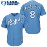Camiseta Beisbol Hombre Kansas City Royals Mike Moustakas 8 Powder Azul Alterno Cool Base