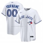 Camiseta Beisbol Hombre Toronto Blue Jays Primera Replica Personalizada Blanco1