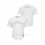 Camiseta Beisbol Hombre Houston Astros Zack Greinke 2019 Players Weekend Greinke Replica Blanco