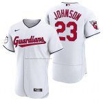 Camiseta Beisbol Hombre Cleveland Guardians Daniel Johnson Autentico Primera Blanco