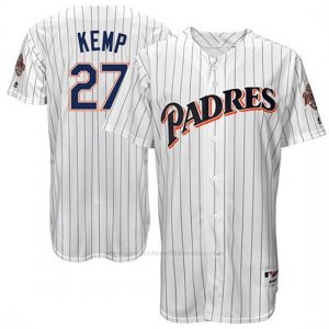 Camiseta Beisbol Hombre San Diego Padres San Diego Matt Kemp Blanco Turn Back The Clock