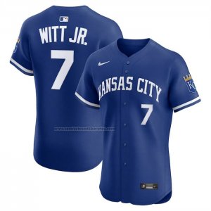 Camiseta Beisbol Hombre Kansas City Royals Bobby Witt Jr Alterno 2 Elite Azul