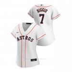 Camiseta Beisbol Mujer Houston Astros Craig Biggio 2020 Replica Primera Blanco