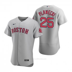 Camiseta Beisbol Hombre Boston Red Sox Kevin Plawecki Autentico Road Gris