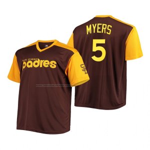 Camiseta Beisbol Hombre San Diego Padres Wil Myers Replica Cooperstown Marron