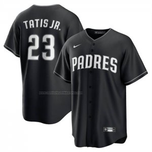 Camiseta Beisbol Hombre San Diego Padres Fernando Tatis Jr Lights Out Replica Negro