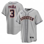 Camiseta Beisbol Hombre Houston Astros Jeremy Pena Replica Gris Camiseta Beisbol Hombre Houston Astros Jeremy Pena Replica Gris