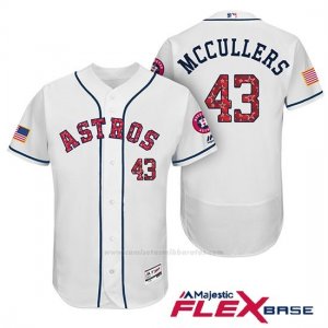 Camiseta Beisbol Hombre Houston Astros 2017 Estrellas y Rayas Lance Mccullers Blanco Flex Base