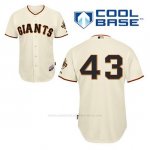 Camiseta Beisbol Hombre San Francisco Giants Dave Dravecky 43 Crema 1ª Cool Base