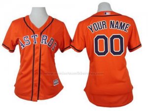 Camiseta Mujer Houston Astros Personalizada Naranja