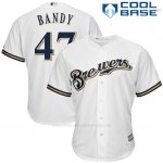 Camiseta Beisbol Hombre Milwaukee Brewers Jett Bandy Blanco Cool Base
