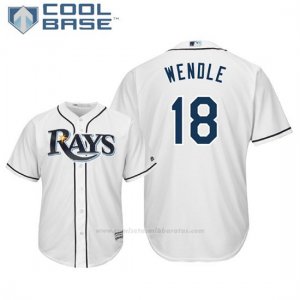 Camiseta Beisbol Hombre Tampa Bay Rays Joey Wendle Cool Base 1ª Blanco