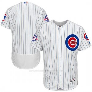 Camiseta Beisbol Hombre Chicago Cubs Blanco Autentico Coleccion Blanco Flex Base